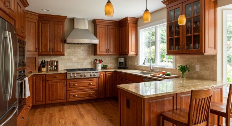 Cherry Cabinet Remodeling in Carmel, IN